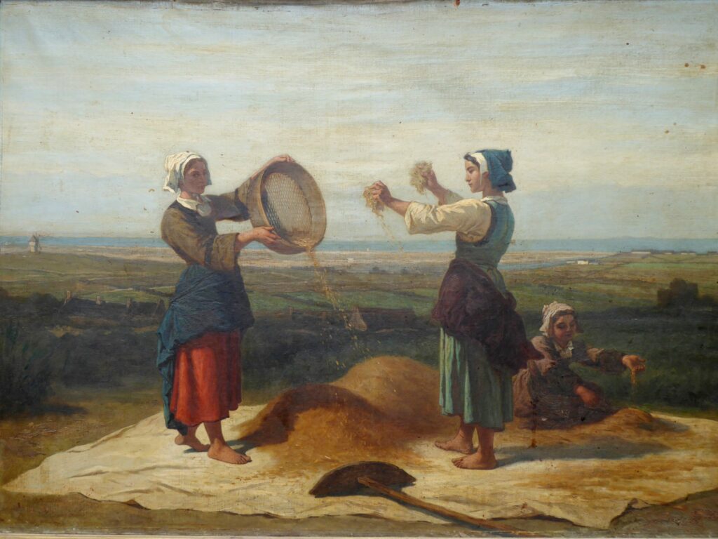 Vanneuses, femmes aux environs de Carnac, huile sur toile