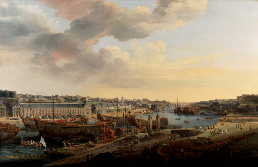 Vue du port de Brest