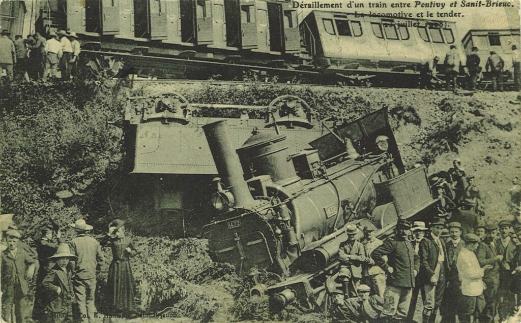Déraillement d'un train entre Pontivy et Saint-Brieuc