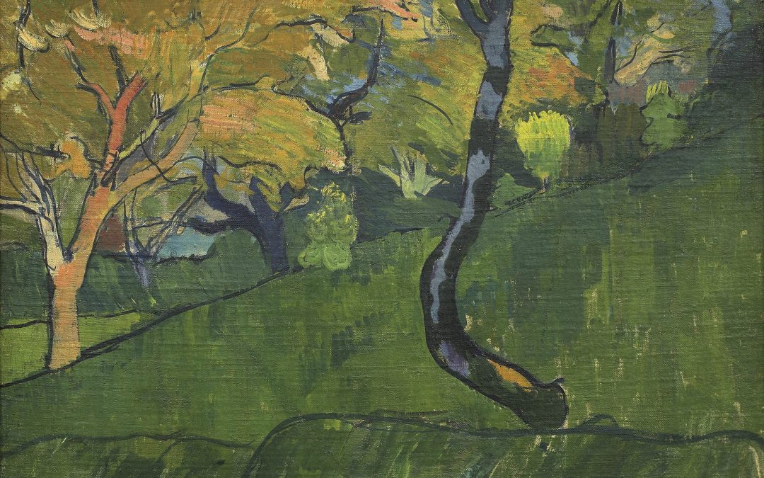 Paysage à l’arbre bleu