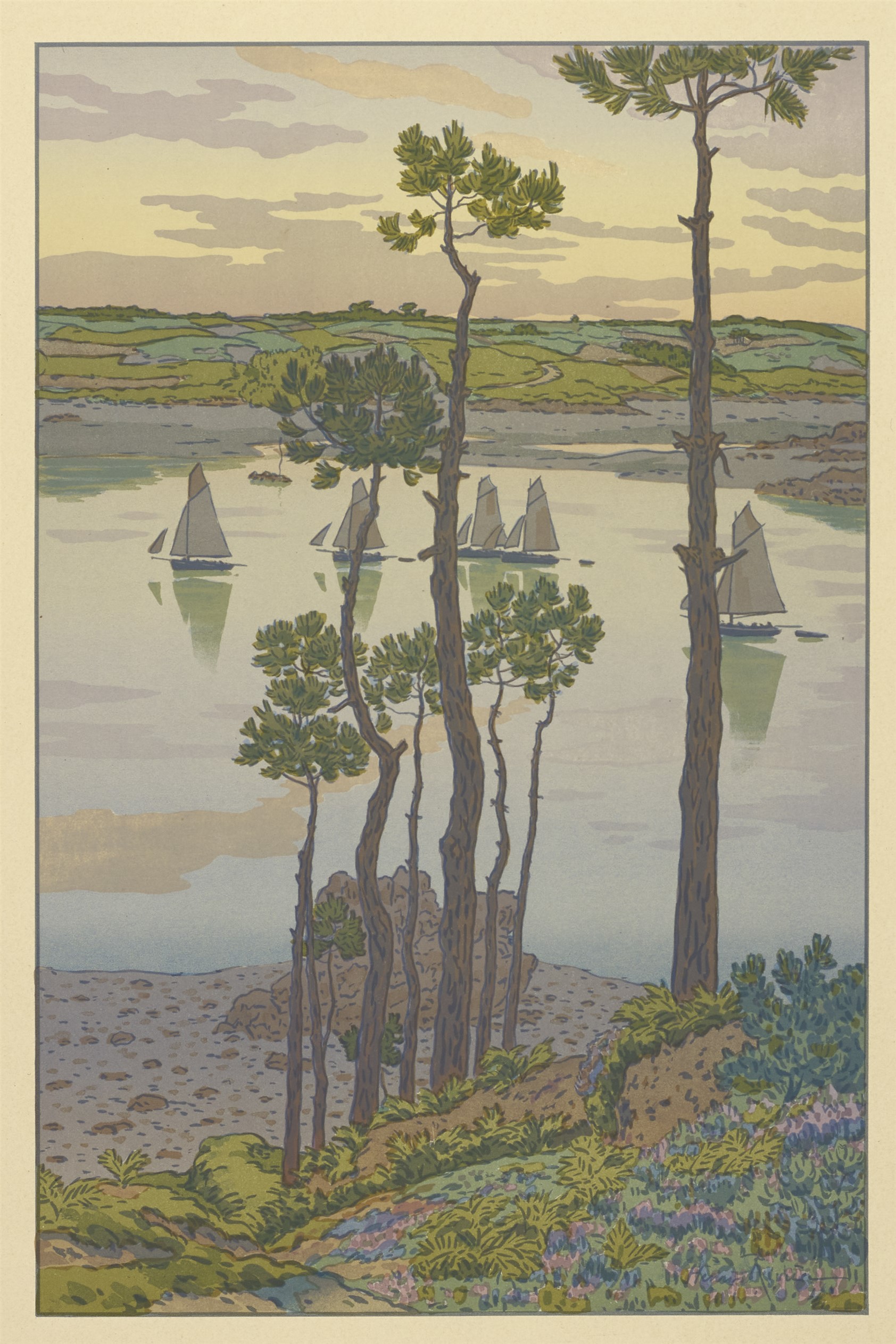 Les bords du Trieux au crépuscule, Henri Rivière, 1903, collection privée