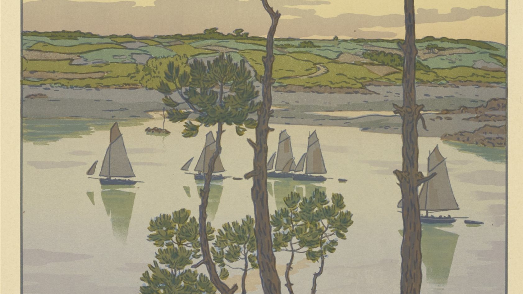Les bords du Trieux au crépuscule, Henri Rivière, 1903, collection privée